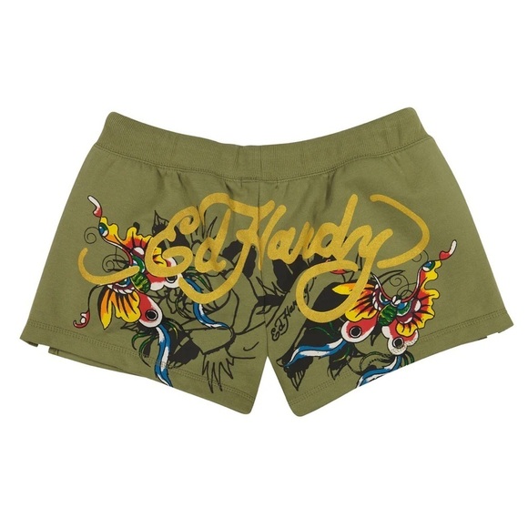 Ed Hardy Butterflies fleece Short - Picture 2 of 5